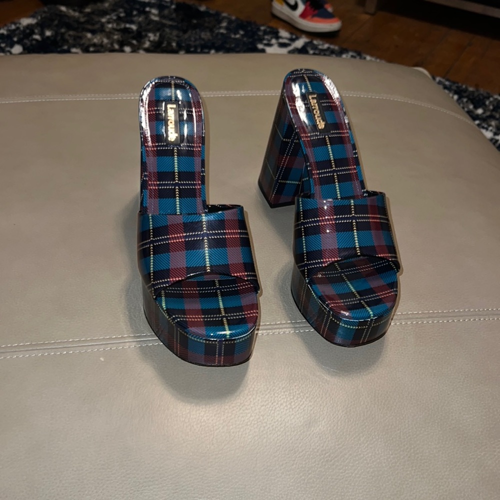 Dolly plaid platform Sandal